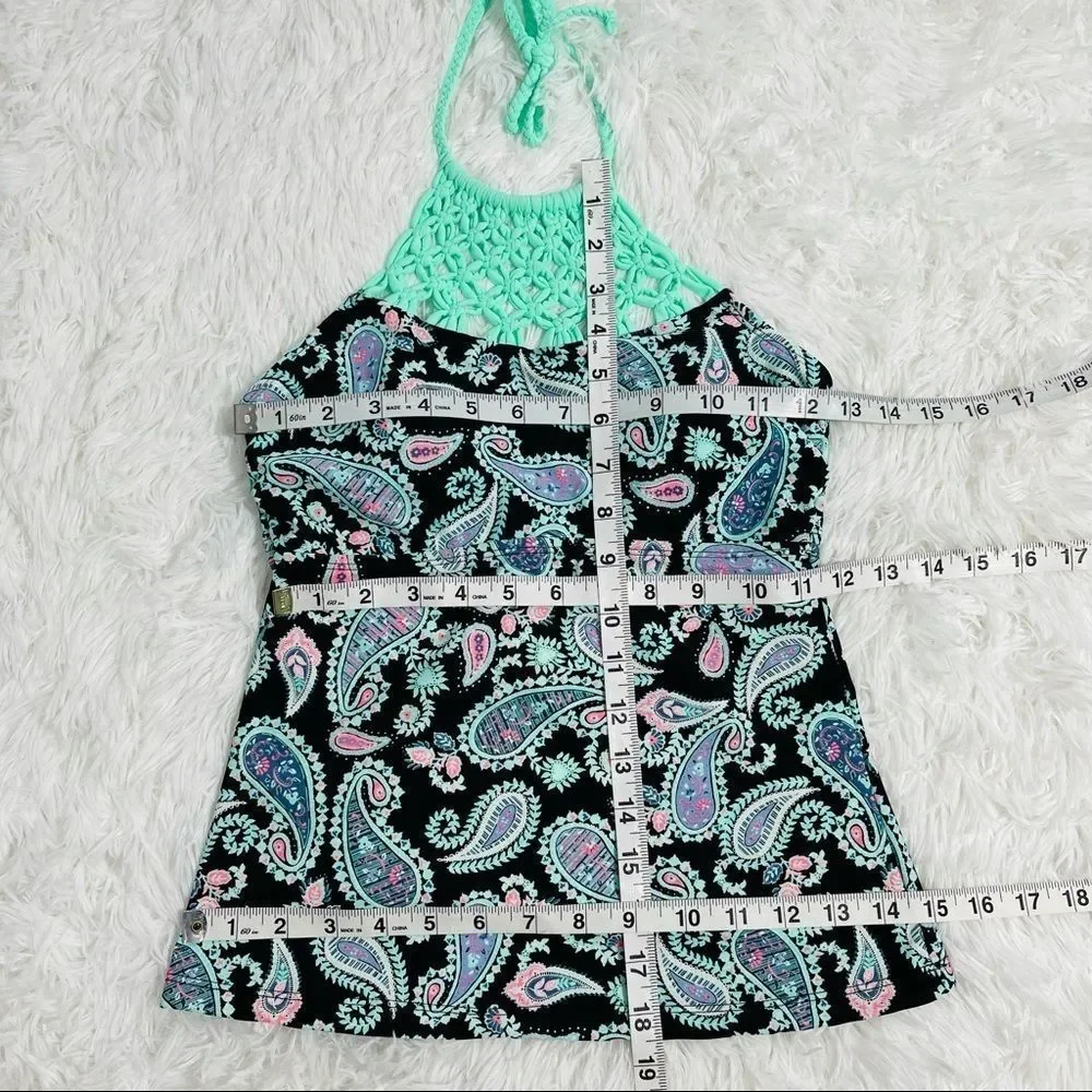 NWT Arizona Mint Braided Tankini Bikini‎ Top S